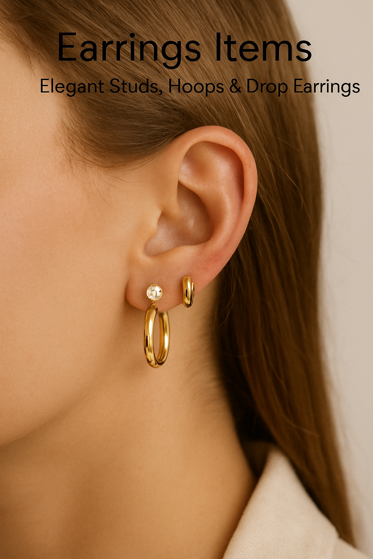 ✨ Ear Jewelry Items – Elegant Studs, Hoops & Drops